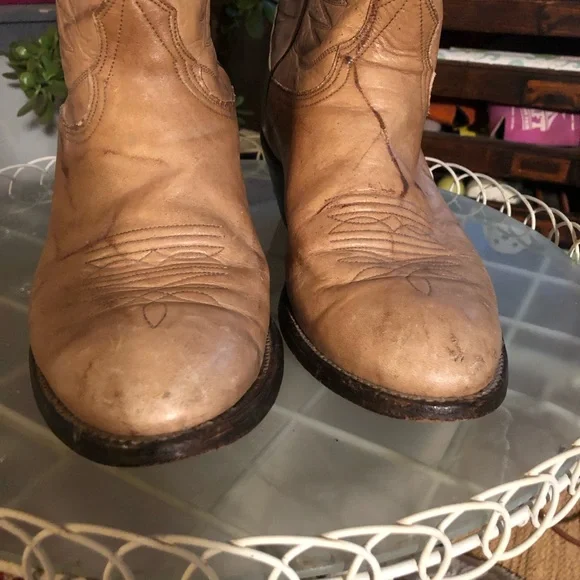 Nocona boot USA mens sz 10 D tan western cowboy riding boots - Picture 15 of 15